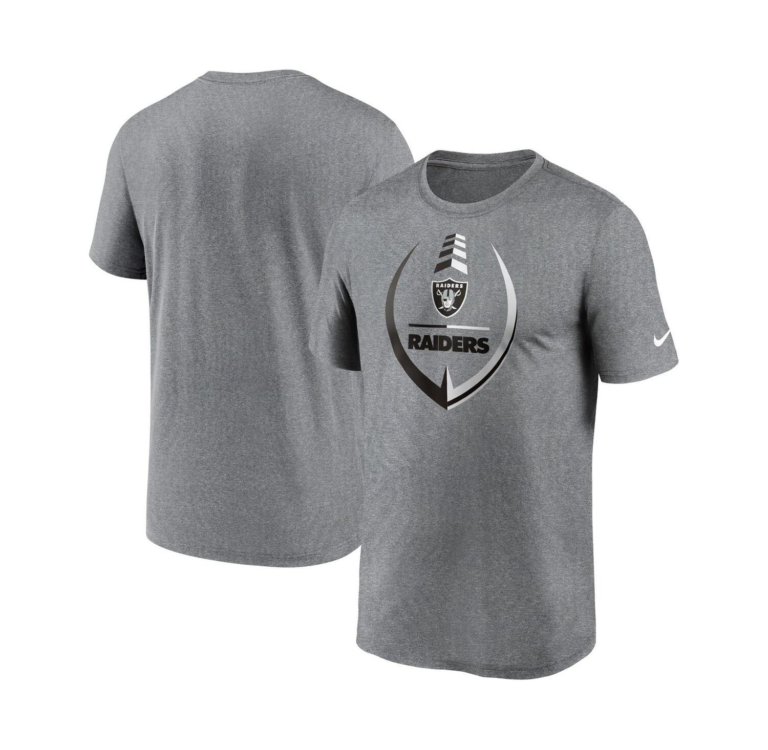 Men's Heathered Gray Las Vegas Raiders Icon Legend Performance T-shirt