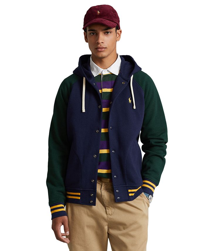 Polo Ralph Lauren Men's Fleece Hooded Baseball Jacket & Reviews - Hoodies &  Sweatshirts - Men - Macy's