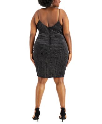 B Darlin Trendy Plus Size Glitter-Knit Bodycon Dress - Macy's