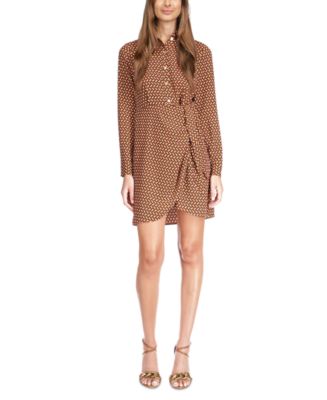 Michael Michael Kors Women's Geo Button-Down Tie Dress