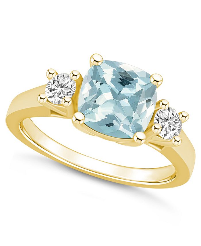 Macy's store aquamarine ring