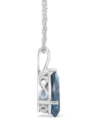 London Topaz (3-5/8 ct. t.w.) Pendant Necklace in 14K White Gold