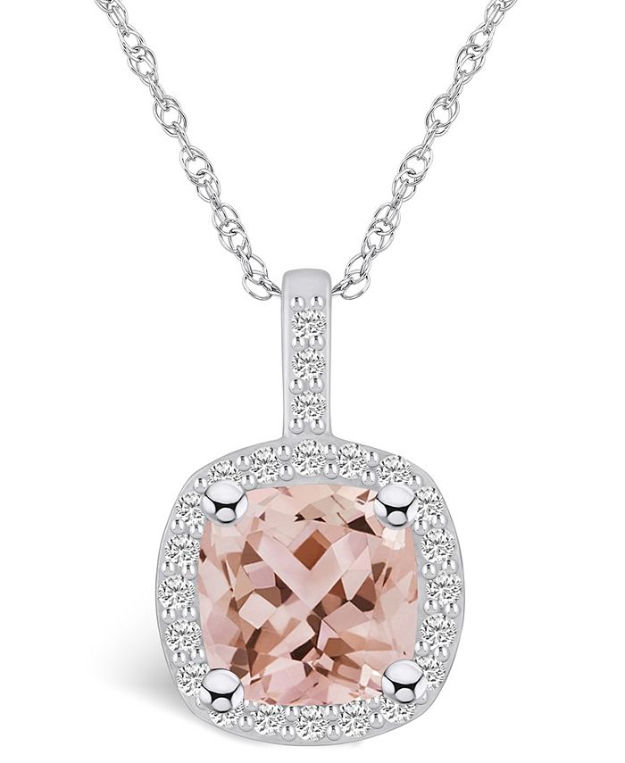 Macys best sale morganite necklace