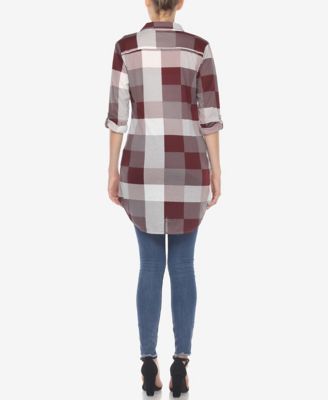 Women's Plaid Tunic Shirt