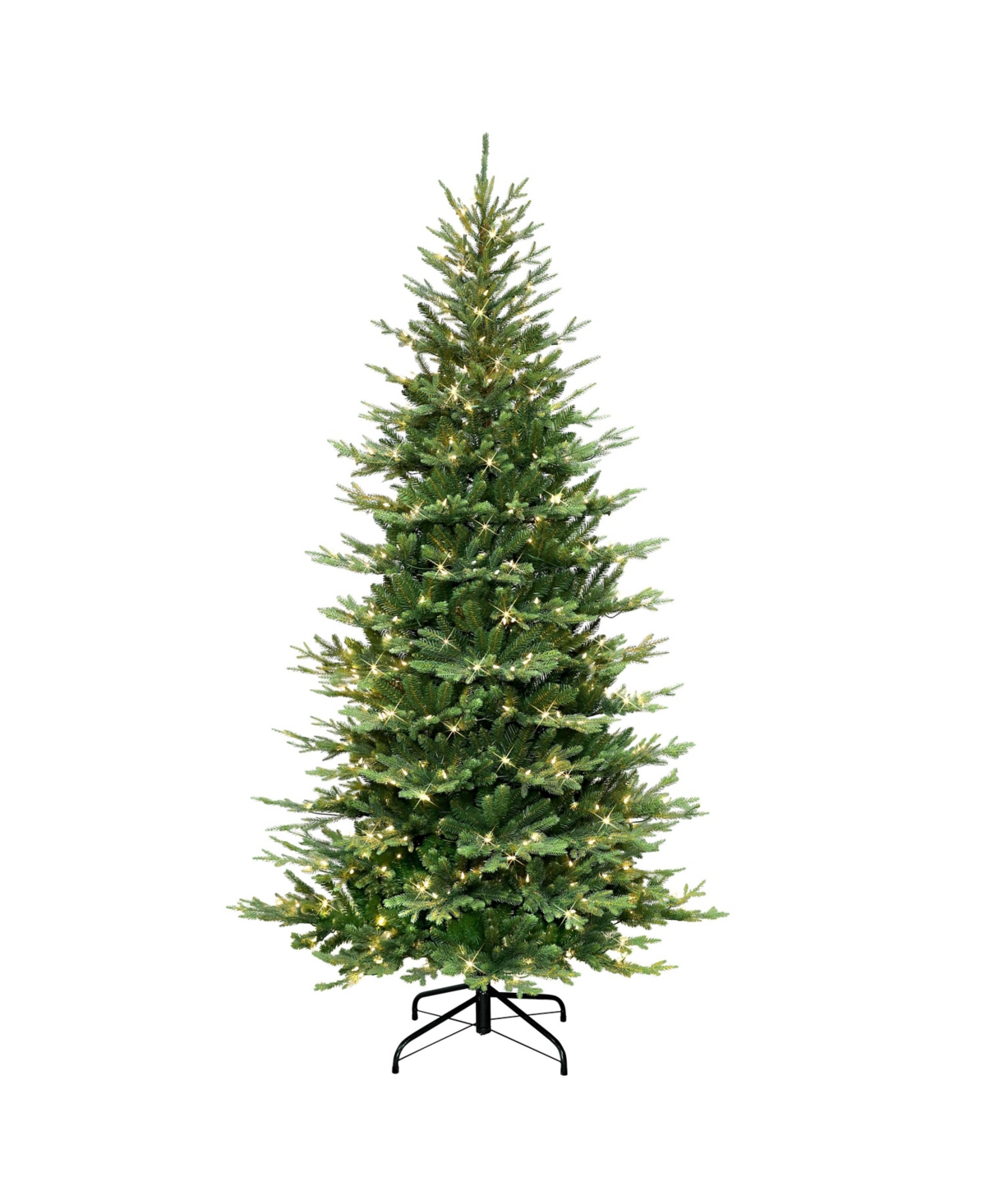 Pre-Lit Slim Balsam Fir Tree with 350 Underwriters Laboratories Clear Incandescent Lights, 2561 Tips