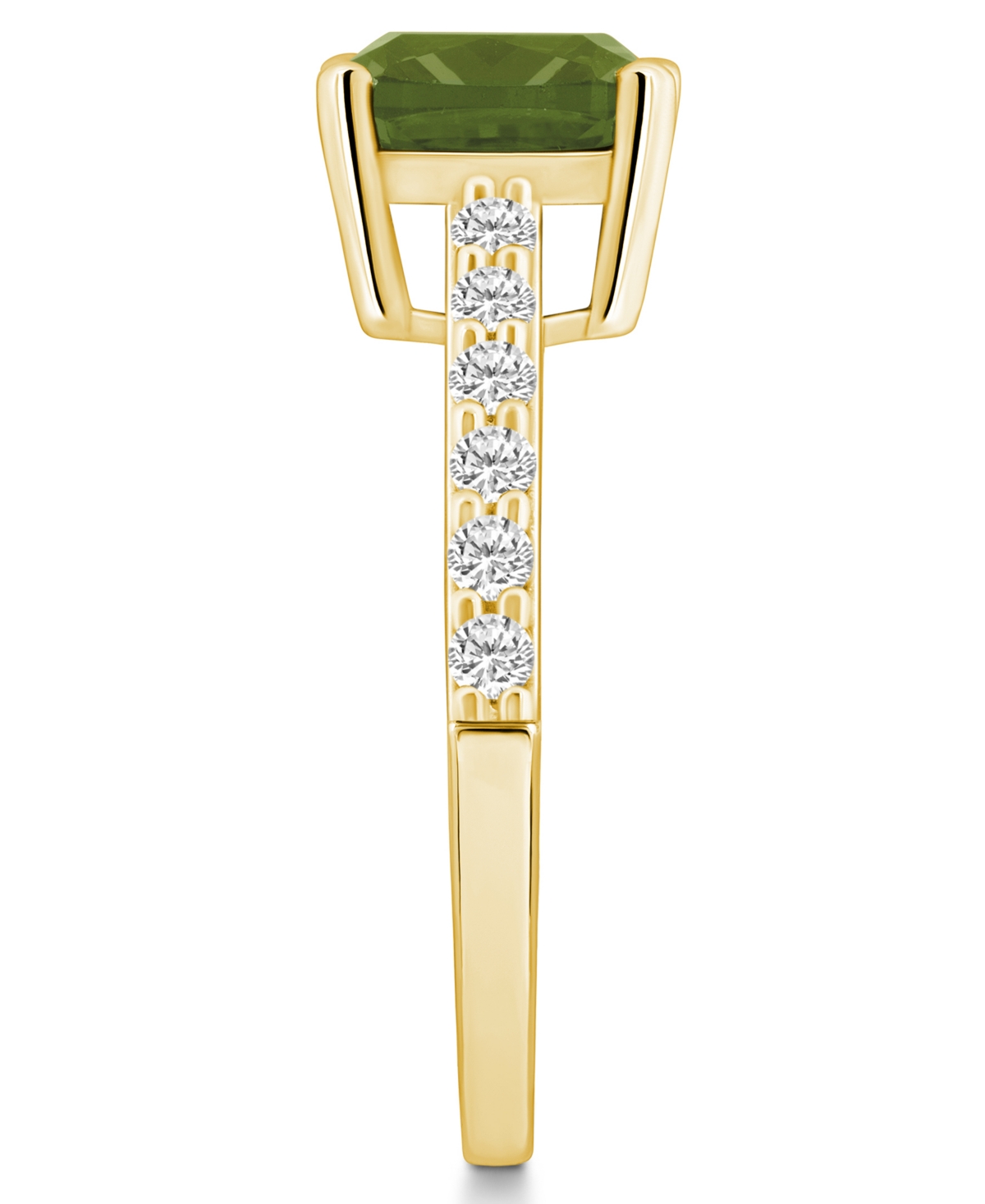 Macy's(2-3/8 Ct. T.w.) and Diamond (1/3 Ct. T.w.) Ring in 14K Yellow Gold - Peridot