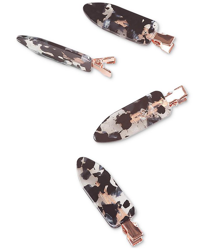 Kitsch 4Pk. Black Terrazo Printed Creaseless Hair Clips Macy's