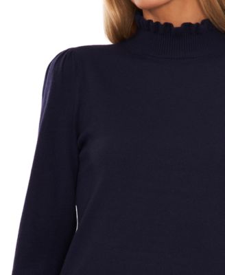 Women's Mock Neck Long Sleeve Sweater