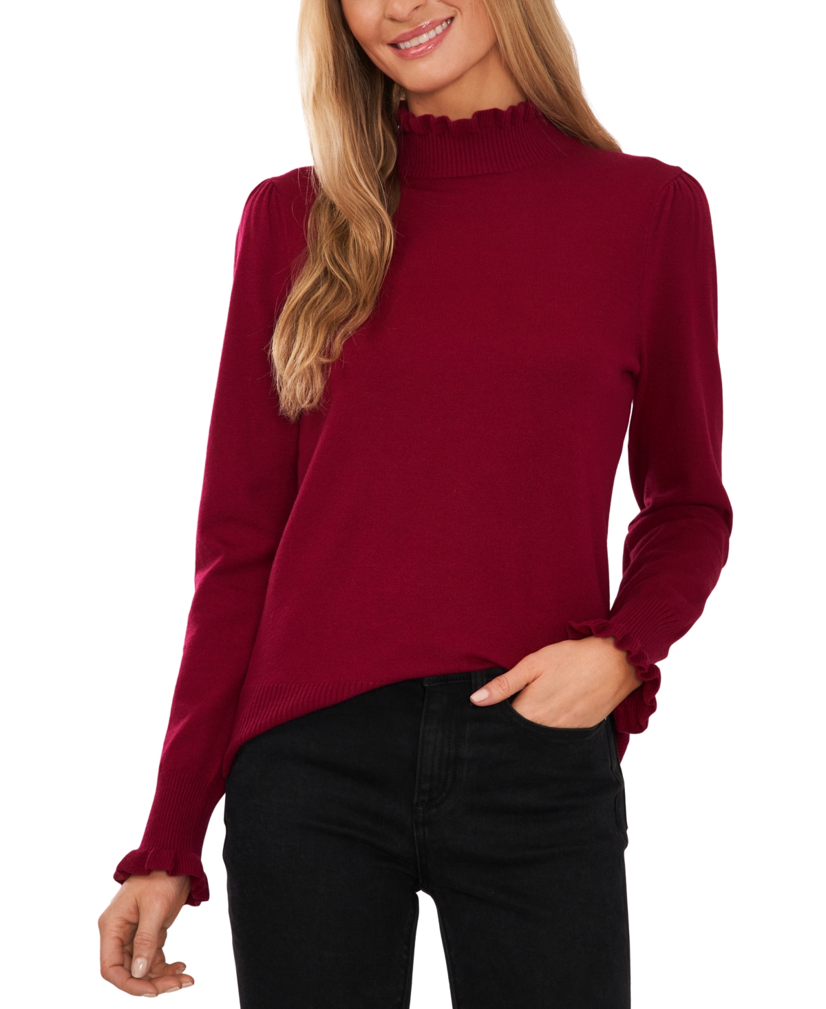 CeCe Women s Mock Neck Long Sleeve Sweater Smart Closet