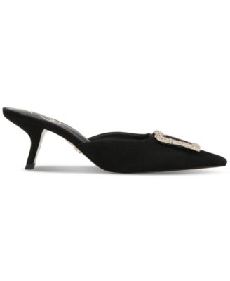 Women's Brit Embellished-Buckle Dress Mules