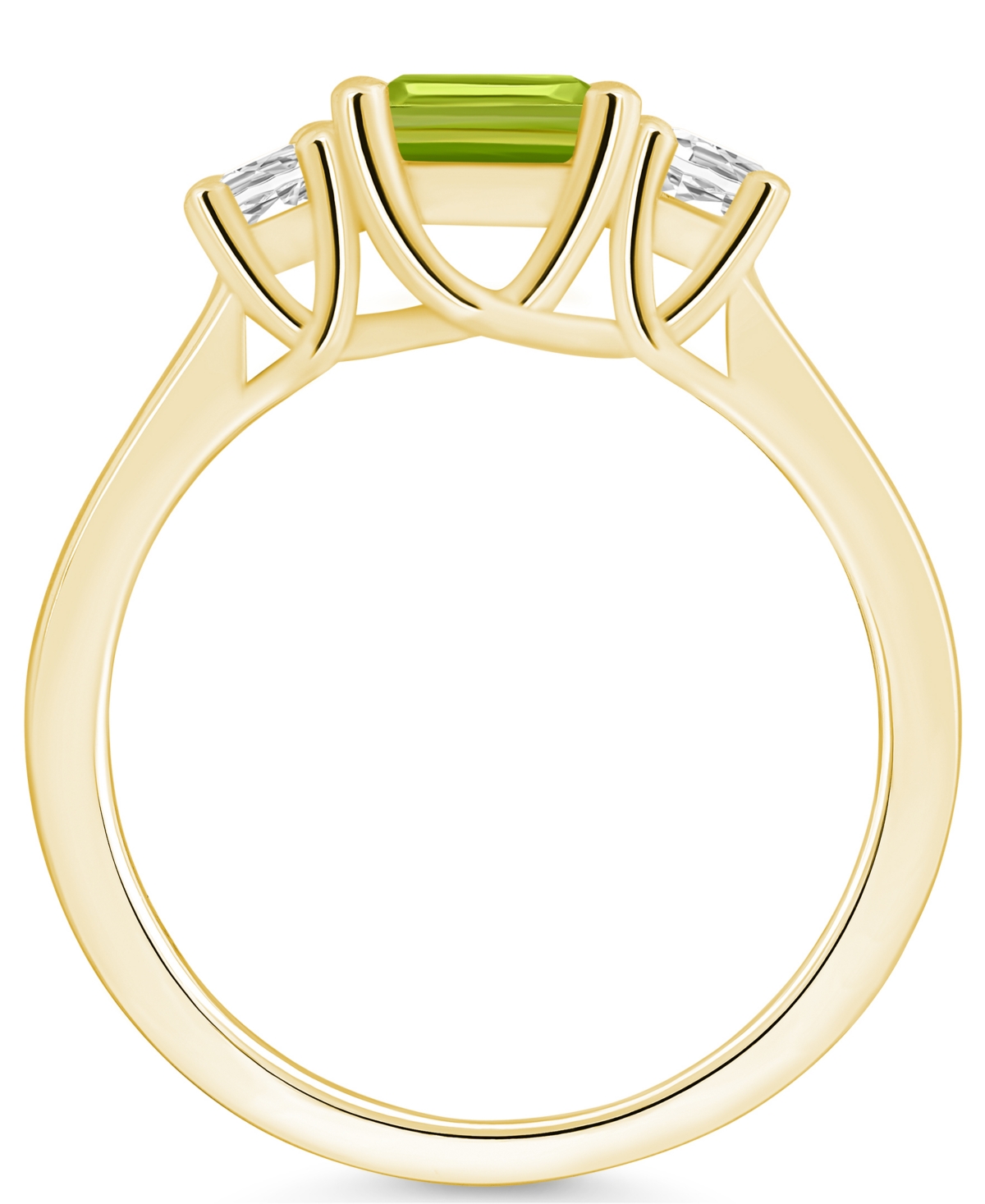 Macy'sand Diamond Ring (1-3/4 ct.t.w and 1/4 ct.t.w) 14K Yellow Gold - Peridot