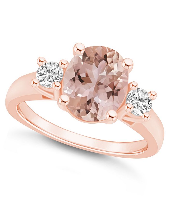 Macy s Morganite and Diamond Ring 2 1 2 ct.t.w and 1 3 ct.t.w