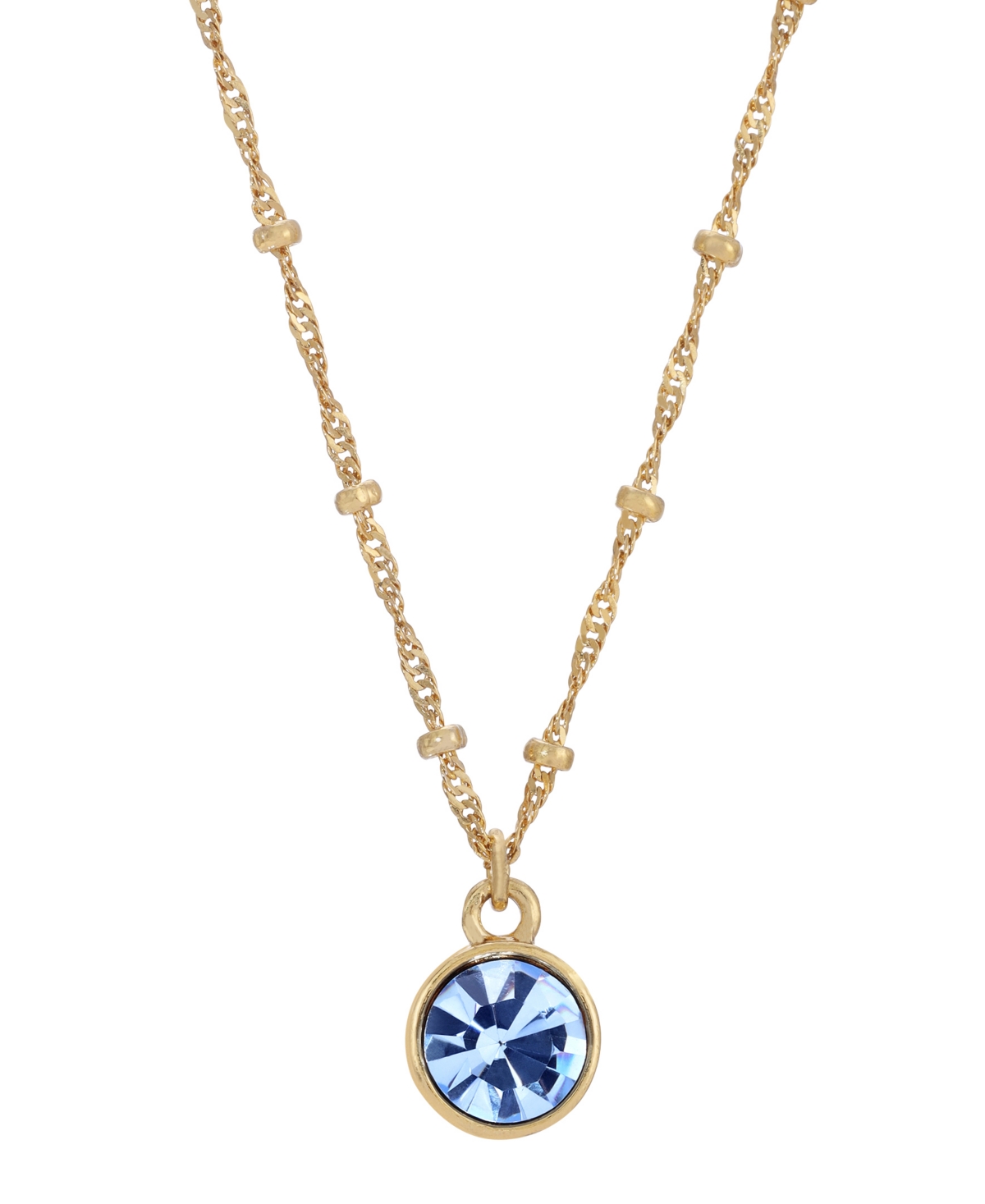 2028 14k Gold-plated Blue Charming Pendant Necklaces