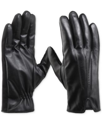 Isotoner Signature - Men's Insulated Stretch Leather Touchscreen Gloves