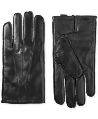 Isotoner Signature Men s Genuine Leather Touchscreen Gloves Macy s