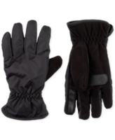 Isotoner Signature Men's Insulated Water-Repellent Active Gloves - Black