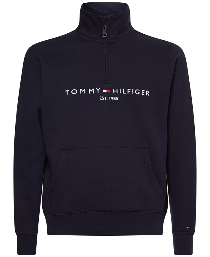 Tommy Hilfiger  Men's Logo Mock-neck Sweatshirt