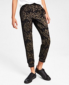 Men's Duran Classic-Fit Floral Jacquard Pleated Tracksuit Pants, Created for Macy's 