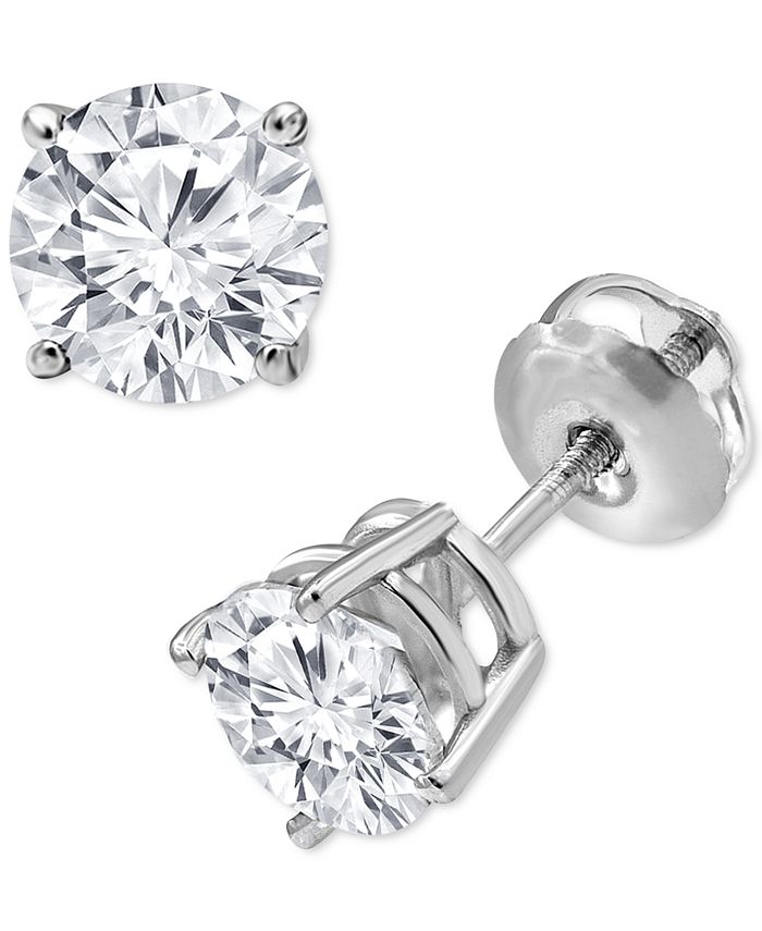 Macy's 2 carat discount diamond stud earrings