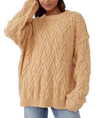 Free People Women's Isla Cable Tunic Sweater - Macy's