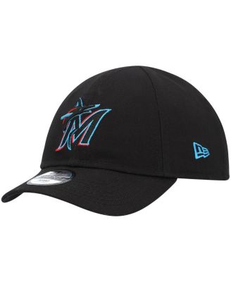 Newborn and Infant Boys and Girls Black Miami Marlins My First 9TWENTY Stretch Fit Hat