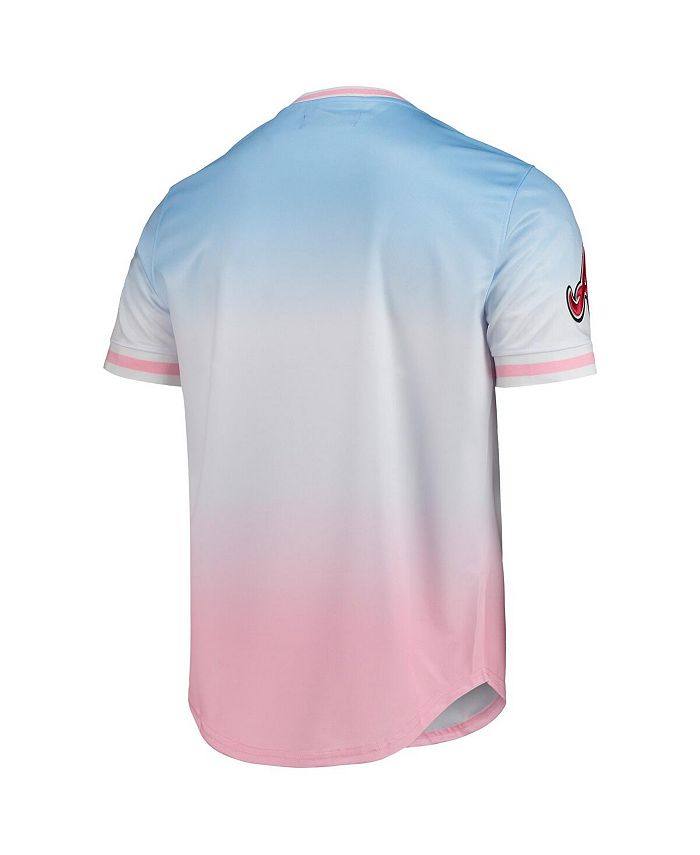 Pro Standard Men's Blue, Pink Atlanta Braves Ombre T-shirt - Macy's