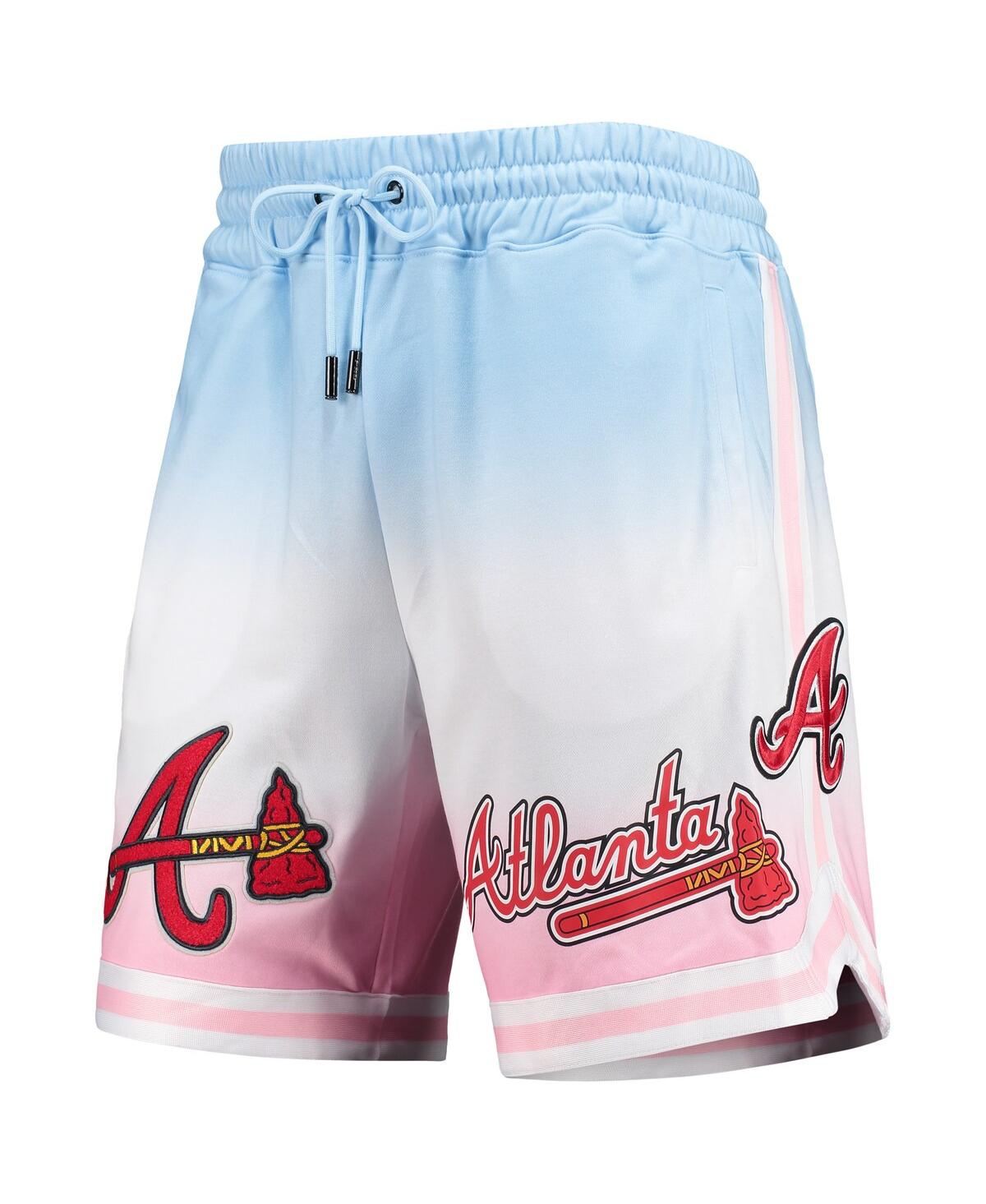 Pro Standard Men's  Blue, Pink Atlanta Braves Team Logo Pro Ombre Shorts In Blue,pink