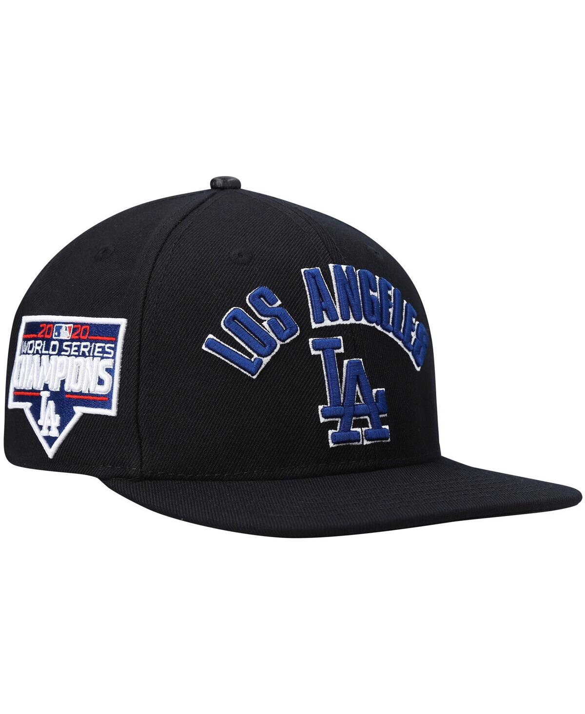 Shop Pro Standard Men's  Black Los Angeles Dodgers Stacked Logo Snapback Hat