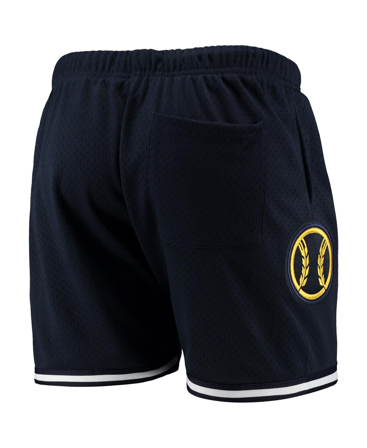 Pro Standard Navy Milwaukee Brewers Logo Mesh Shorts In Navy