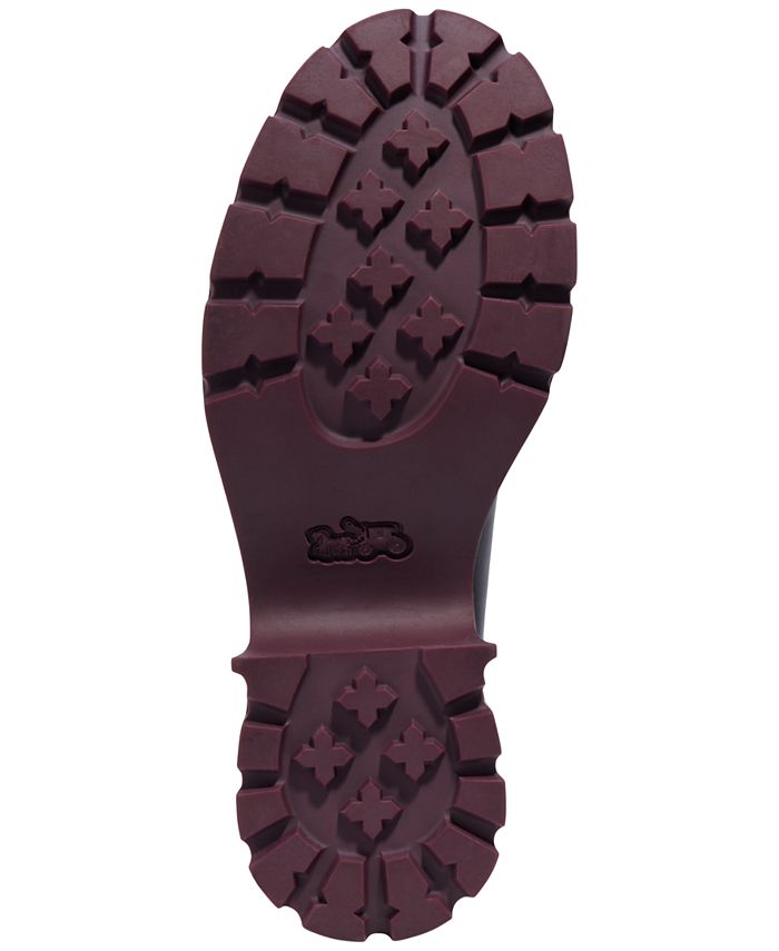 ellerey leather block heel lug sole chelsea booties