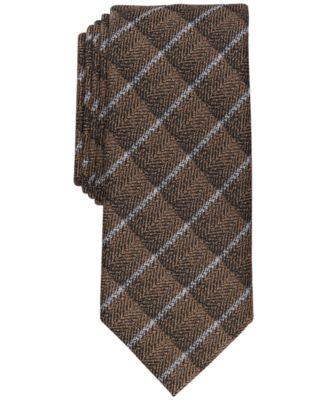 Alfani - Men's Abstract Check Slim Tie