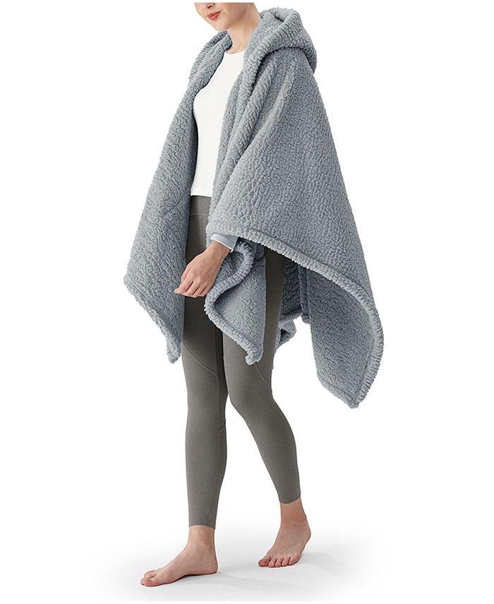 Berkshire Women's Hooded Double Sided Sherpa Wrap & Reviews All