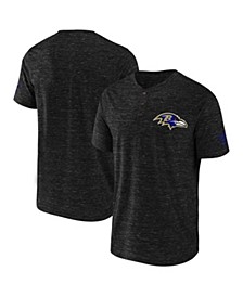 Men's NFL x Darius Rucker Collection by Black Baltimore Ravens Slub Henley T-shirt