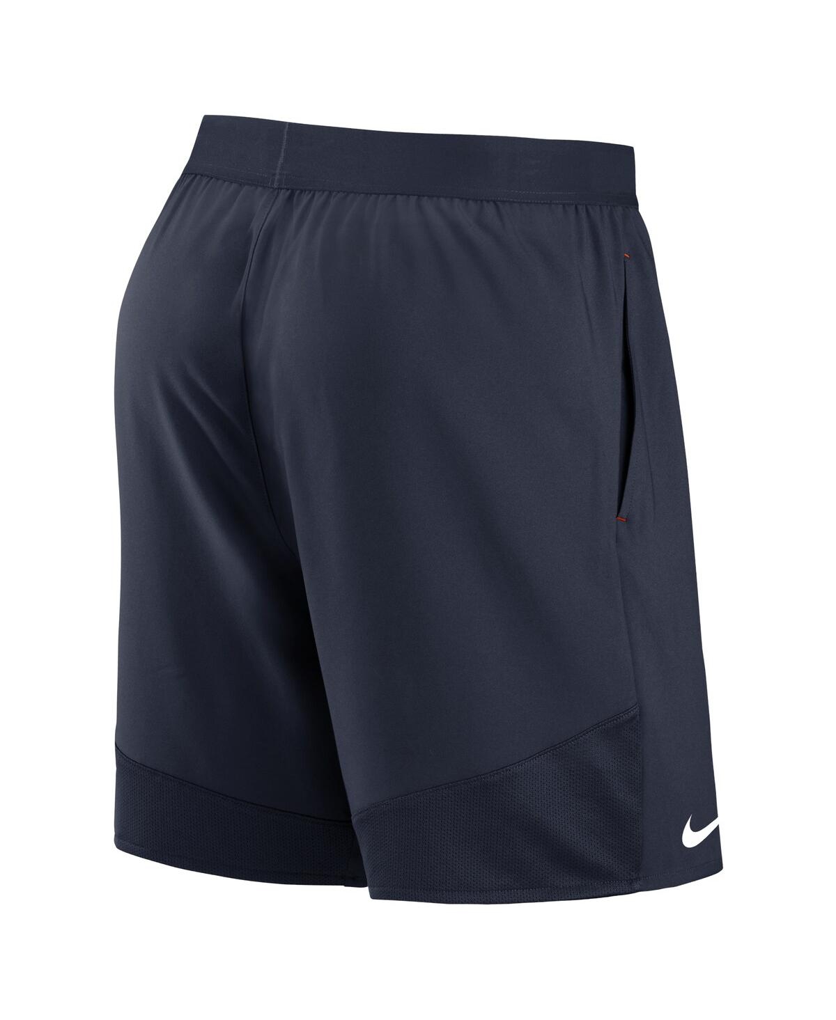 Shop Nike Men's  Navy Chicago Bears Stretch Woven Shorts