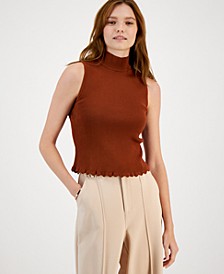 Women's Mock-Neck Sleeveless Sweater Top, Created for Macy's