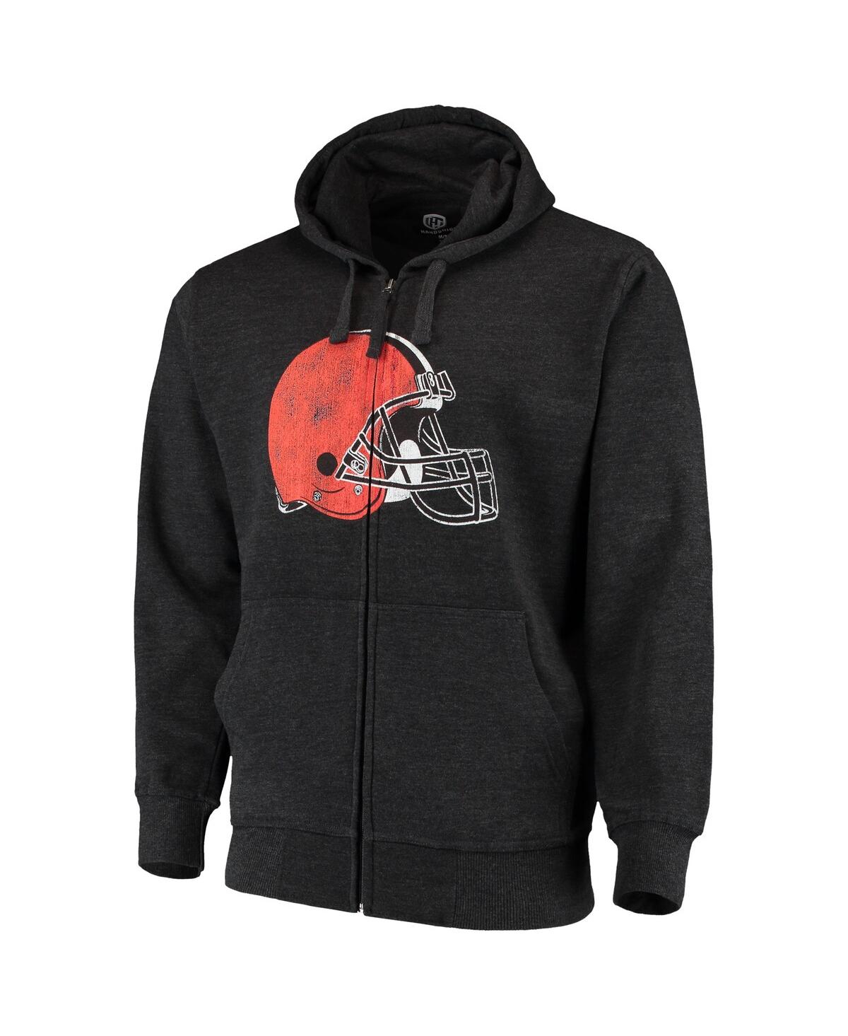G-III SPORTS BY CARL BANKS MEN'S G-III SPORTS BY CARL BANKS CHARCOAL CLEVELAND BROWNS PRIMARY LOGO FULL-ZIP HOODIE 