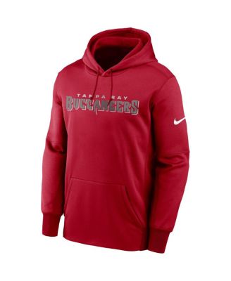 Men's Red Tampa Bay Buccaneers Fan Gear Wordmark Performance Pullover Hoodie