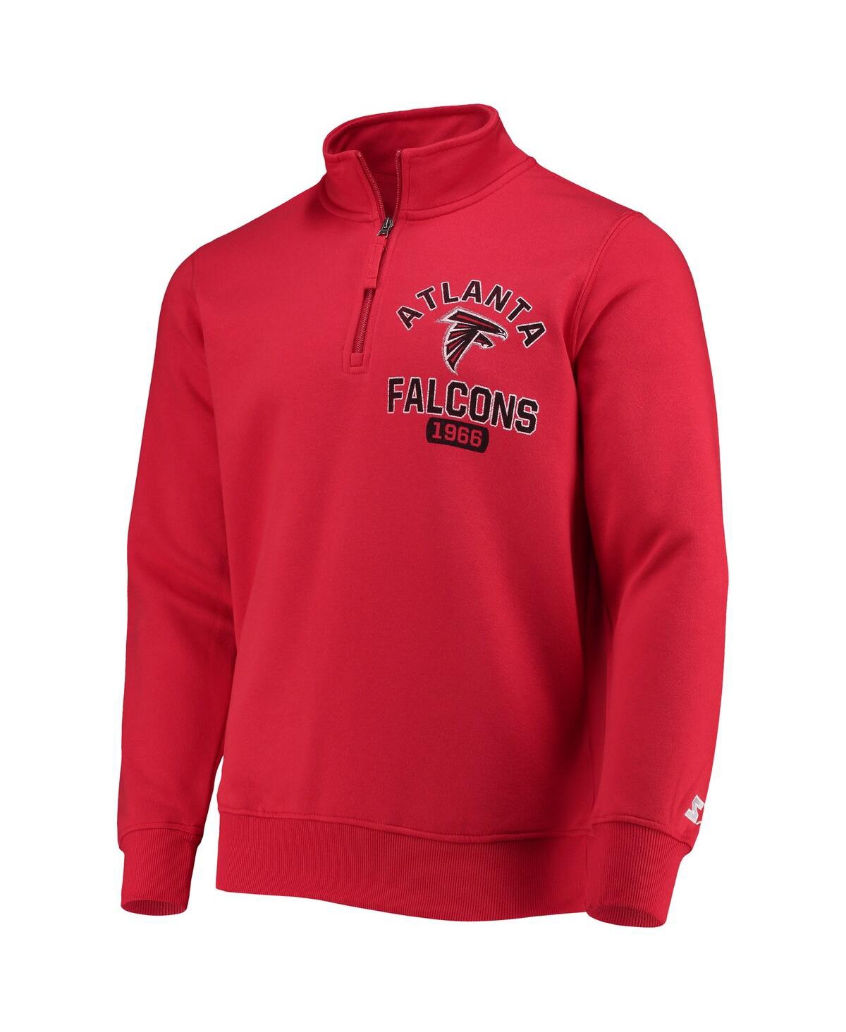 Shop Starter Men's  Red Atlanta Falcons Heisman Quarter-zip Jacket