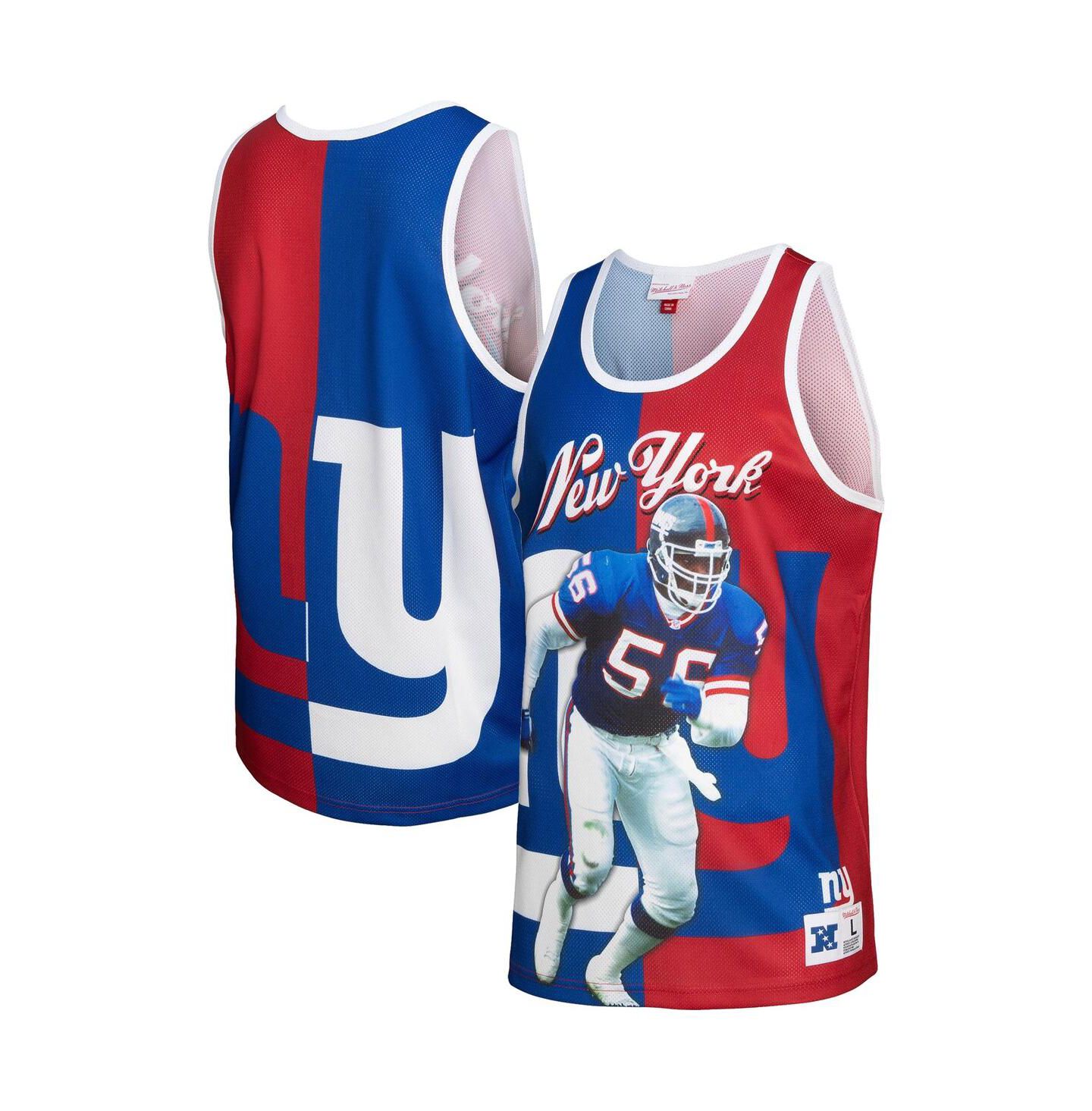 Мужской топ Mitchell & Ness Lawrence Taylor Royal, Red New York Giants Retired Player Graphic — фото 2