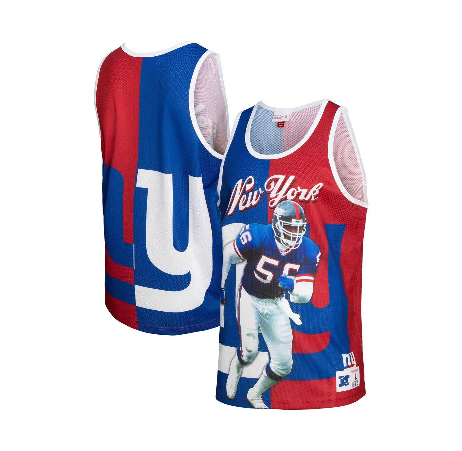 Men's Lawrence Taylor Royal, Red New York Giants Retired Player Graphic Tank Top