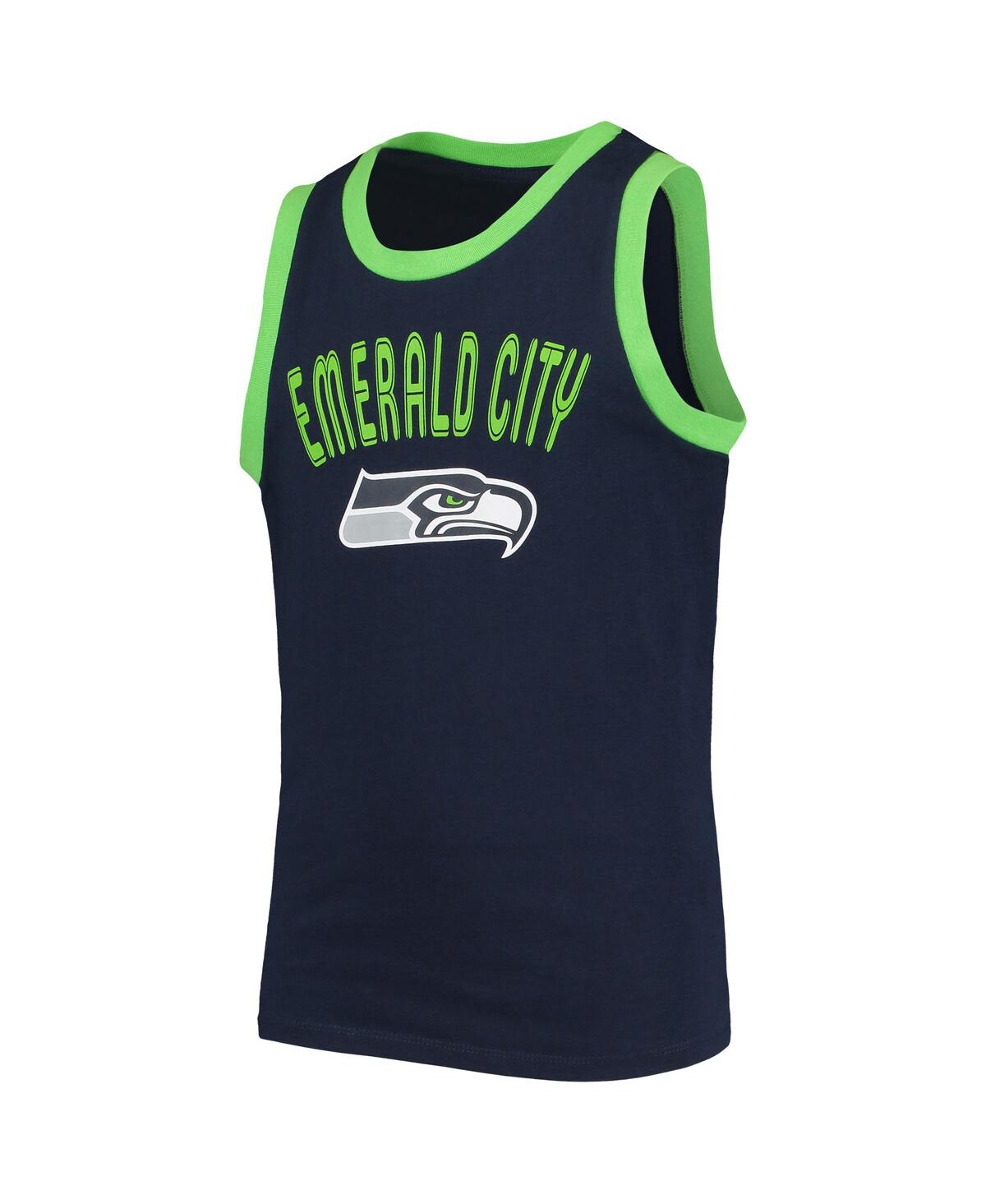 Outerstuff Big Boys College Navy Seattle Seahawks Striker Tank Top In Navy