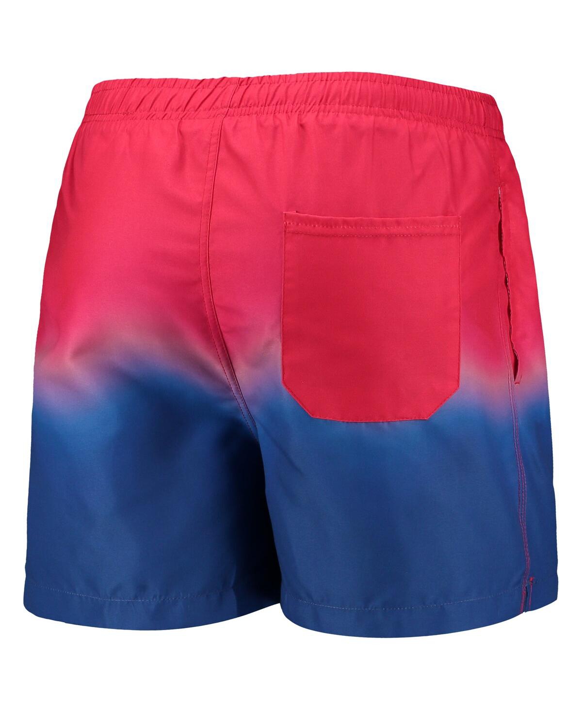 Men's Foco Royal New England Patriots Retro Dip-Dye Swim Shorts - Royal