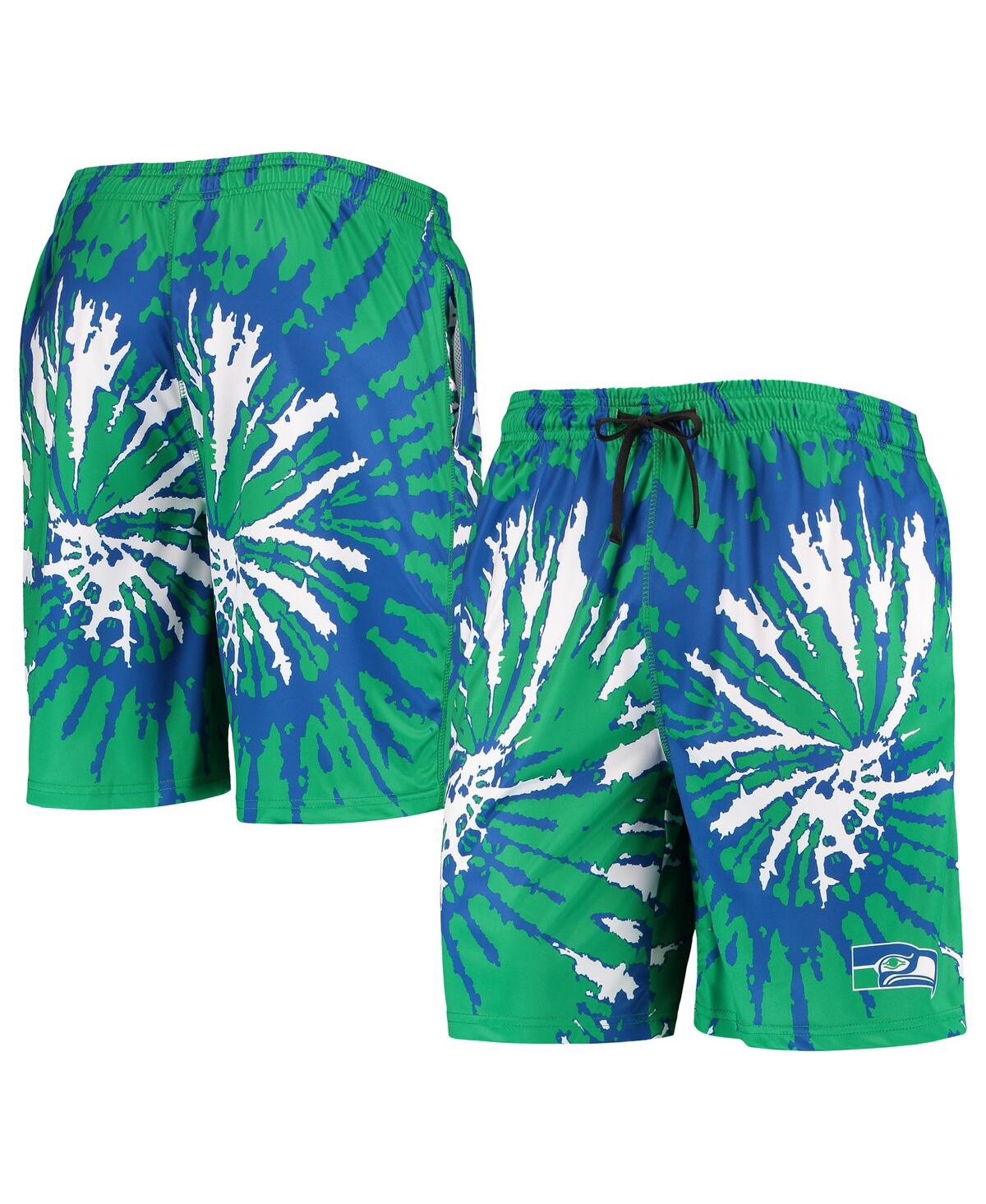 Men's Foco College Neon Green Seattle Seahawks Retro Static Mesh Lounge Shorts - Neon Green