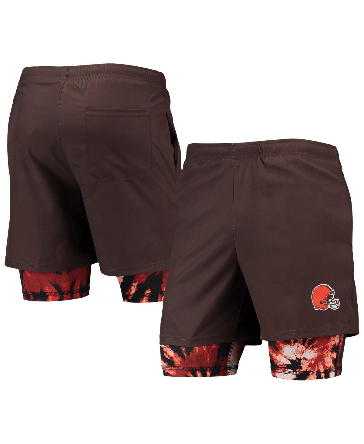 Shop Foco Men's  Brown Cleveland Browns Running Shorts