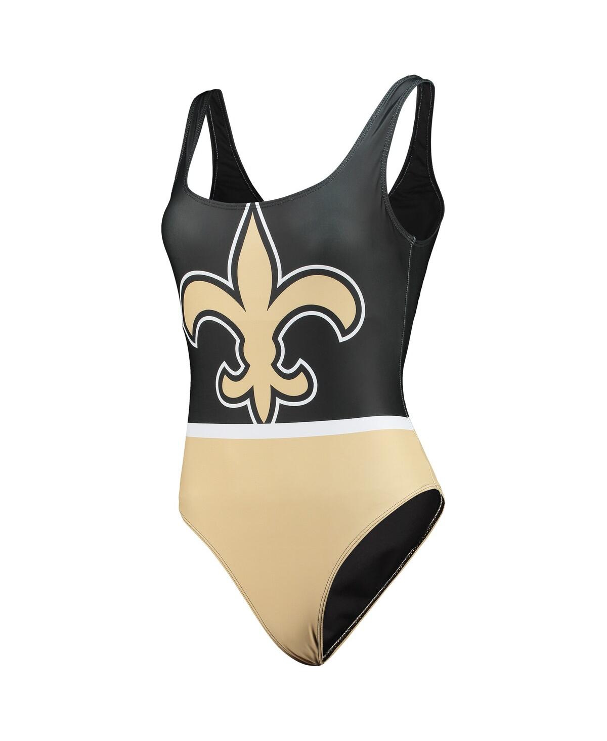Shop Foco Women's  Black New Orleans Saints Team One-piece Swimsuit
