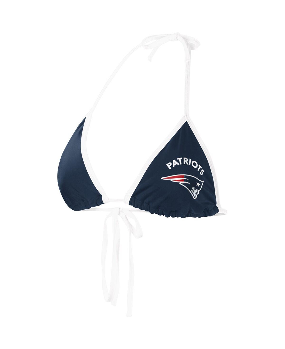 G-iii 4her By Carl Banks Women's  Navy New England Patriots Perfect Match Bikini Top