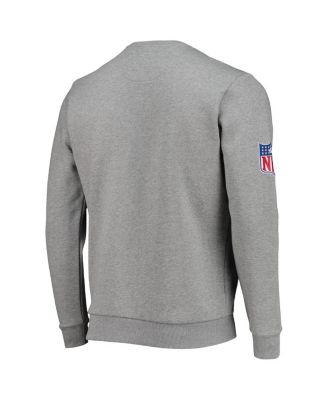 Men's Gray New Orleans Saints Locker Room Throwback End Zone Pullover Sweatshirt