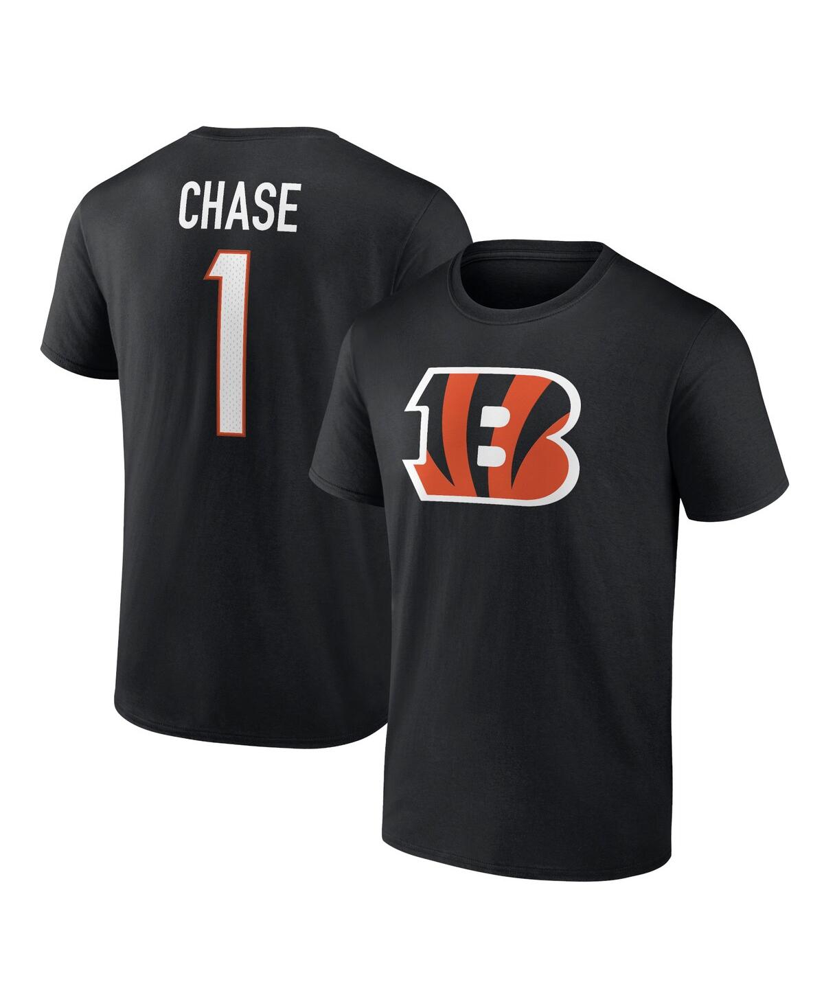 Men's Fanatics Ja'Marr ChaseCincinnati Bengals Player Icon Name and Number T-shirt - Black