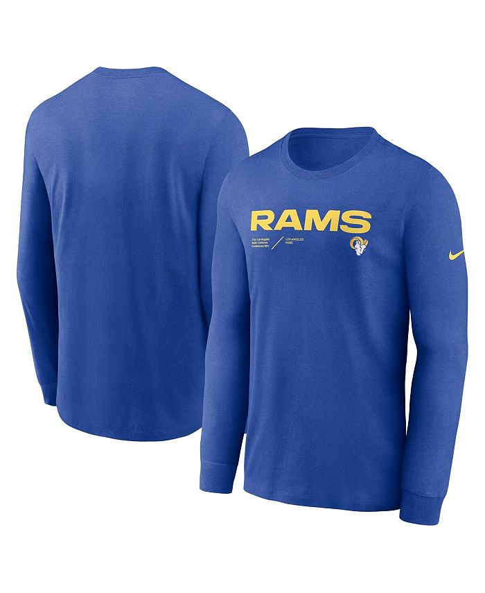 Nike Men's Royal Los Angeles Rams Infograph Lock Up Performance Long ...
