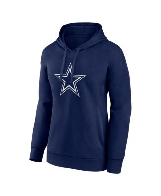 Women's Dak Prescott Navy Dallas Cowboys Player Icon Name and Number V-Neck Pullover Hoodie